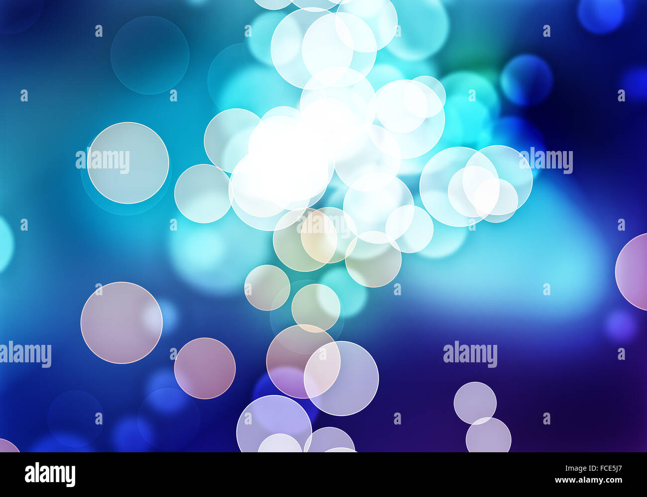 Abstract background image of blue bokeh lights and beams Stock Photo ...