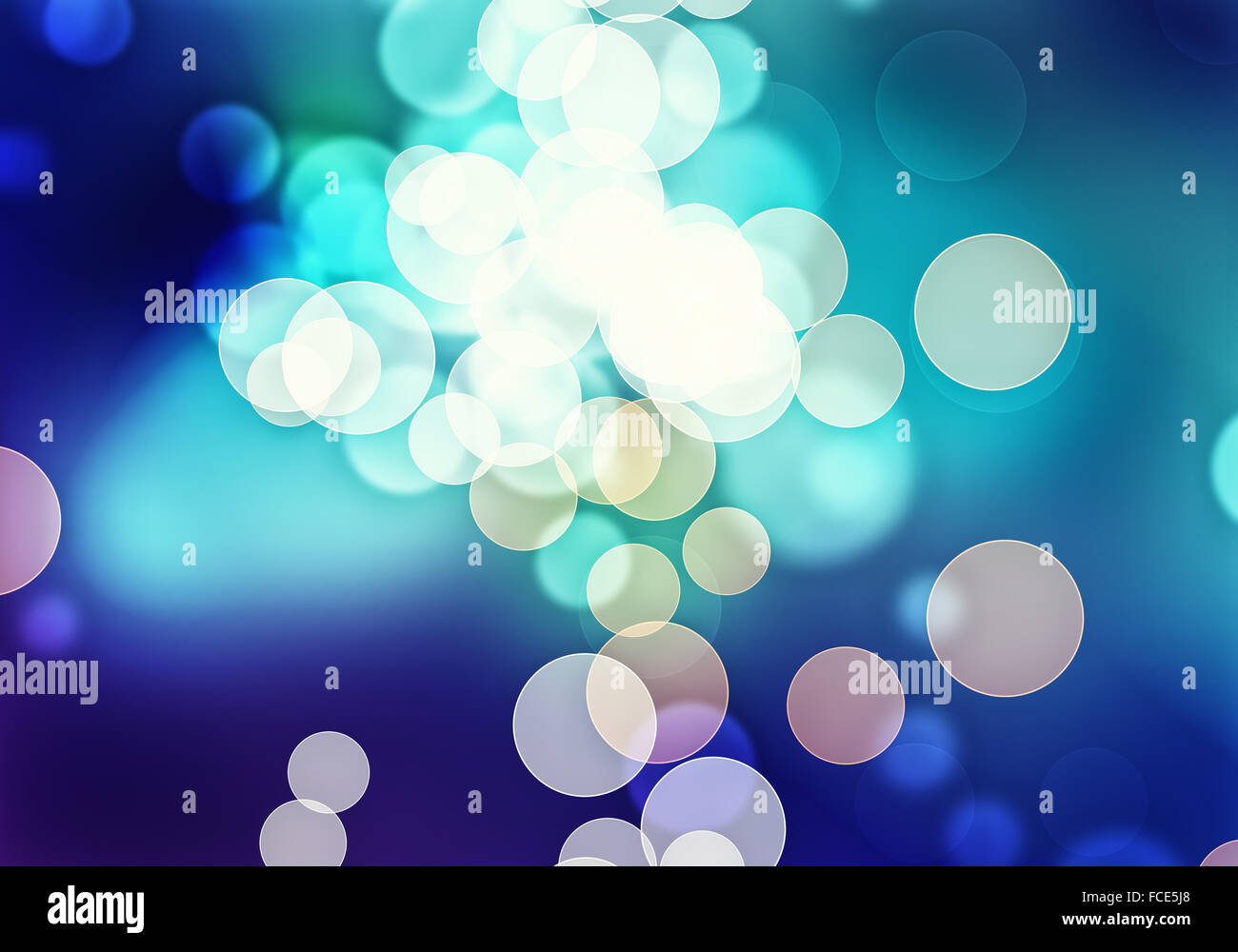 Abstract background image of blue bokeh lights and beams Stock Photo ...