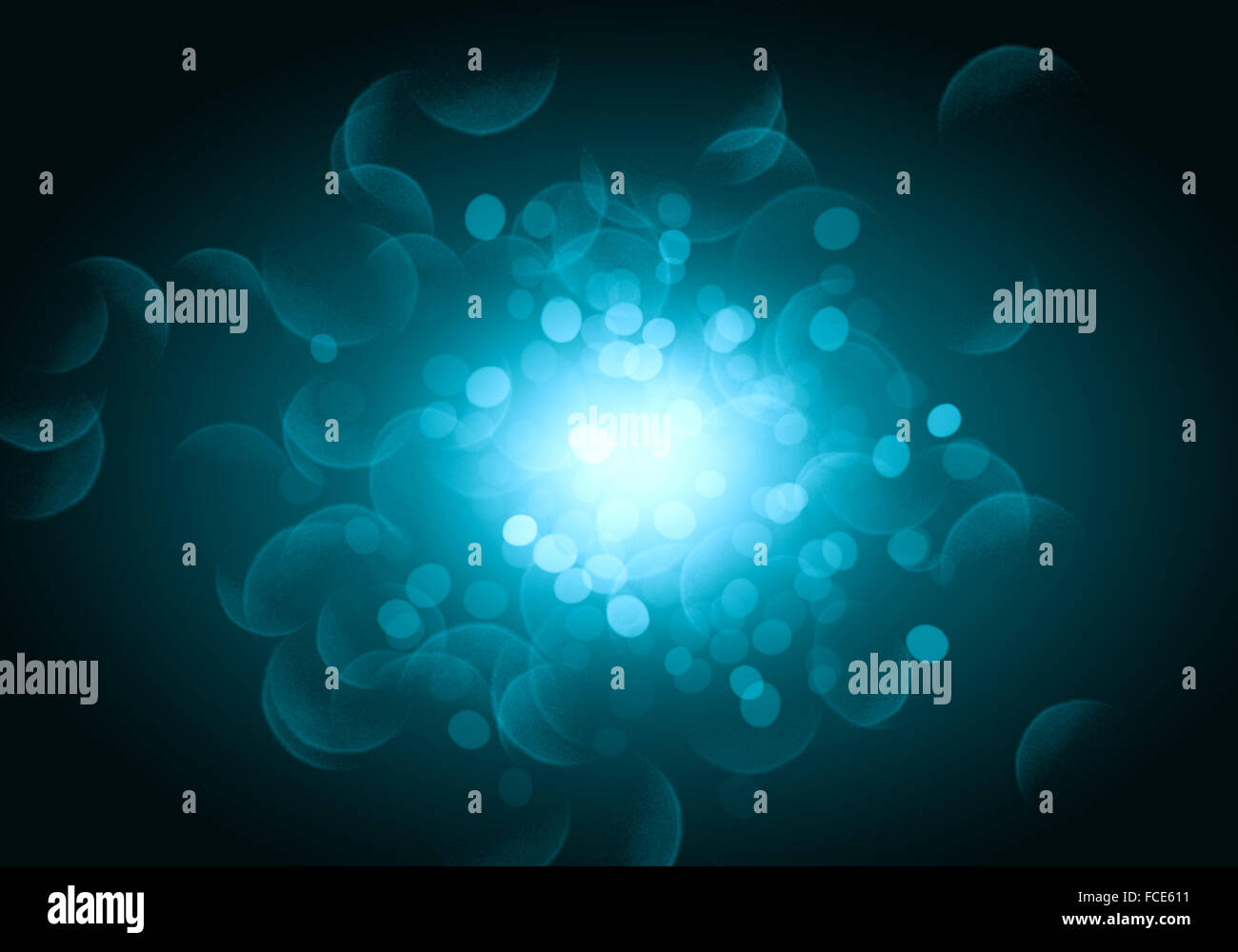Abstract background image of blue bokeh lights and beams Stock Photo ...