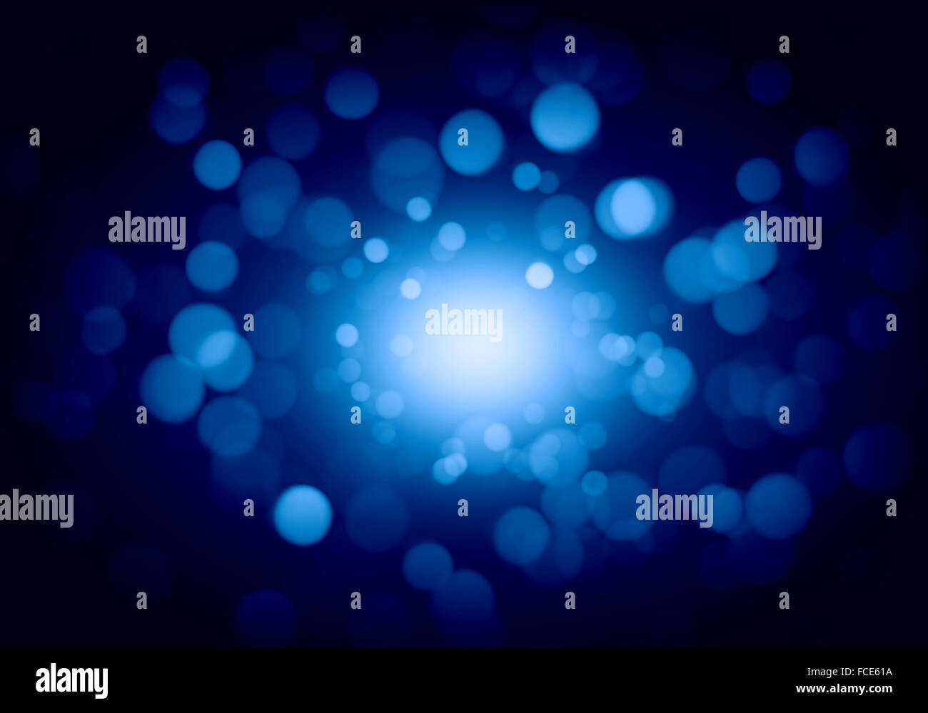 Abstract background image of blue bokeh lights and beams Stock Photo ...