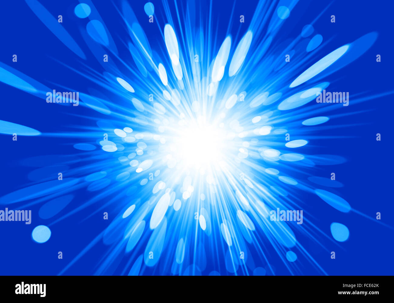 Abstract background image of blue bokeh lights and beams Stock Photo ...
