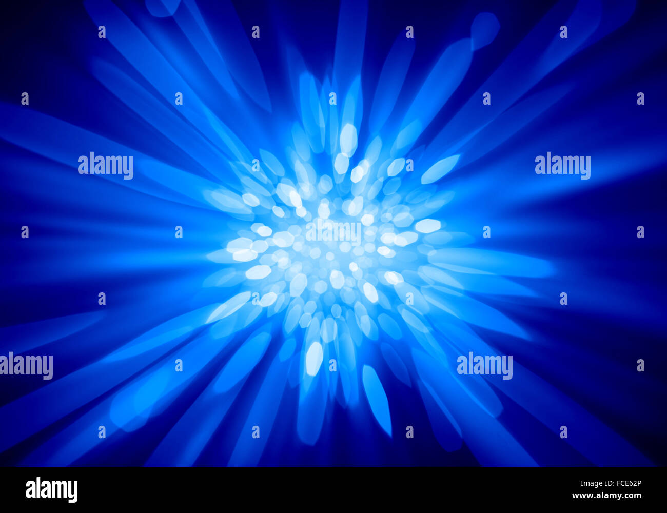Abstract background image of blue bokeh lights and beams Stock Photo ...