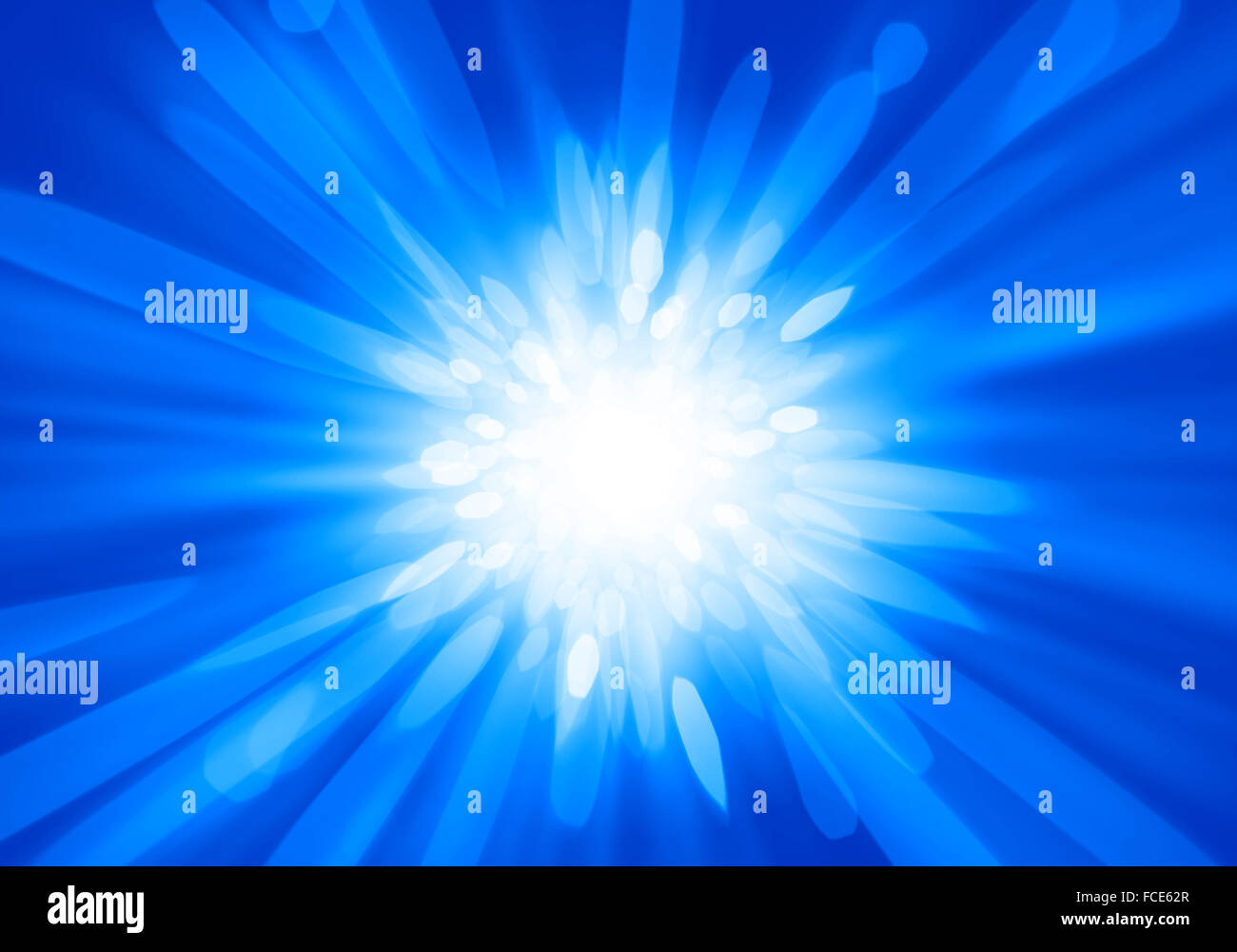 Abstract background image of blue bokeh lights and beams Stock Photo ...