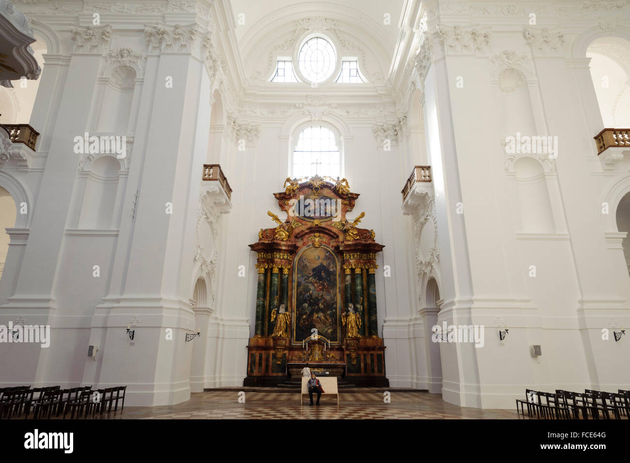 Collegiate Church inside the historical center of the city of Salzburg, a UNESCO World Heritage Site, Austria Stock Photo