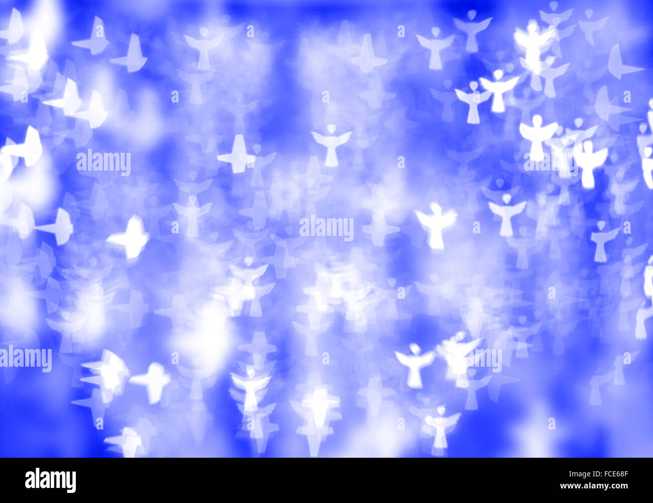 Abstract background image of blue bokeh lights and beams Stock Photo ...