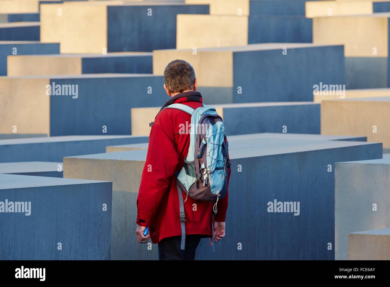 Holocaust Memorial Holocaust-Mahnmal. Designed by architect Peter Eisenman and engineer Buro Happold, Berlin, Germany. Stock Photo