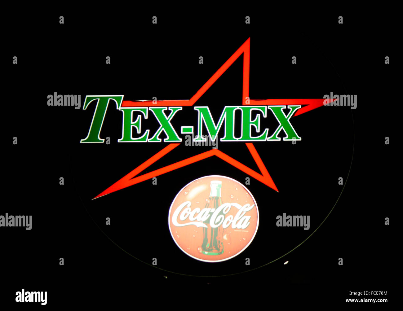 Markenname: 'Tex Mex' , 'Coca Cola', Berlin. Stock Photo