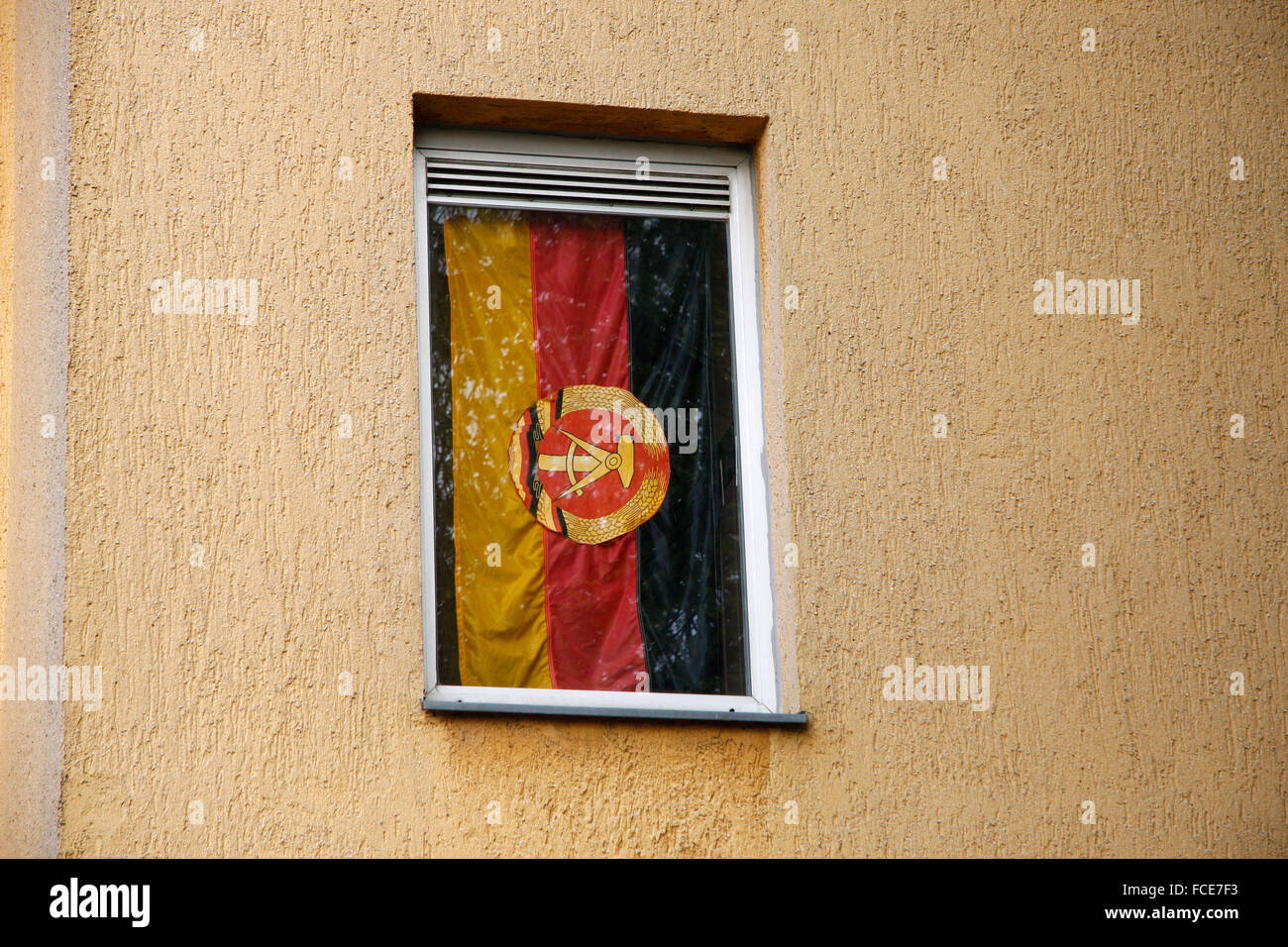 DDR-Fahne, Berlin-Treptow. Stock Photo