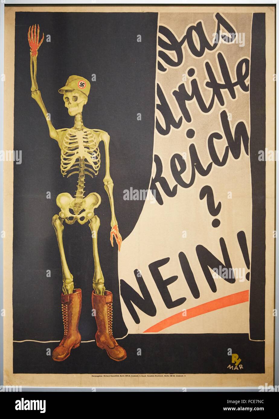 SPD poster warning against National Socialism, Berlin 1932, Deutsches Historisches Museum, Berlin, Germany Stock Photo