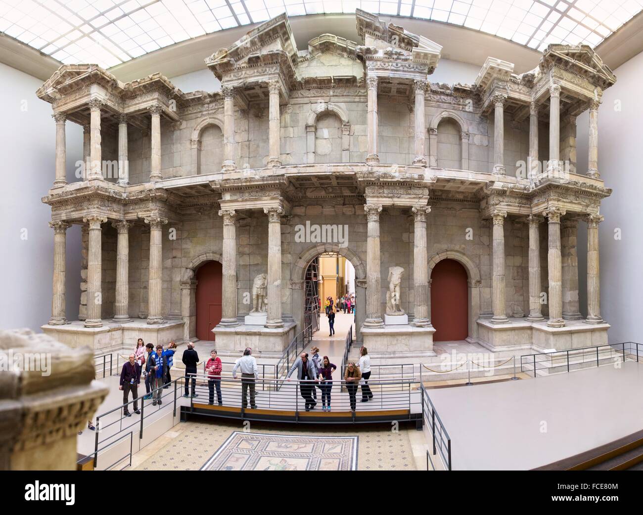 Reconstruction of The Market Gate of Miletus, Pergamon Museum, Berlin, Germany. Stock Photo