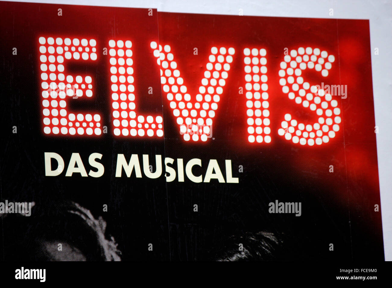 Plakat fuer 'Elvis - das Musical', Berlin. Stock Photo