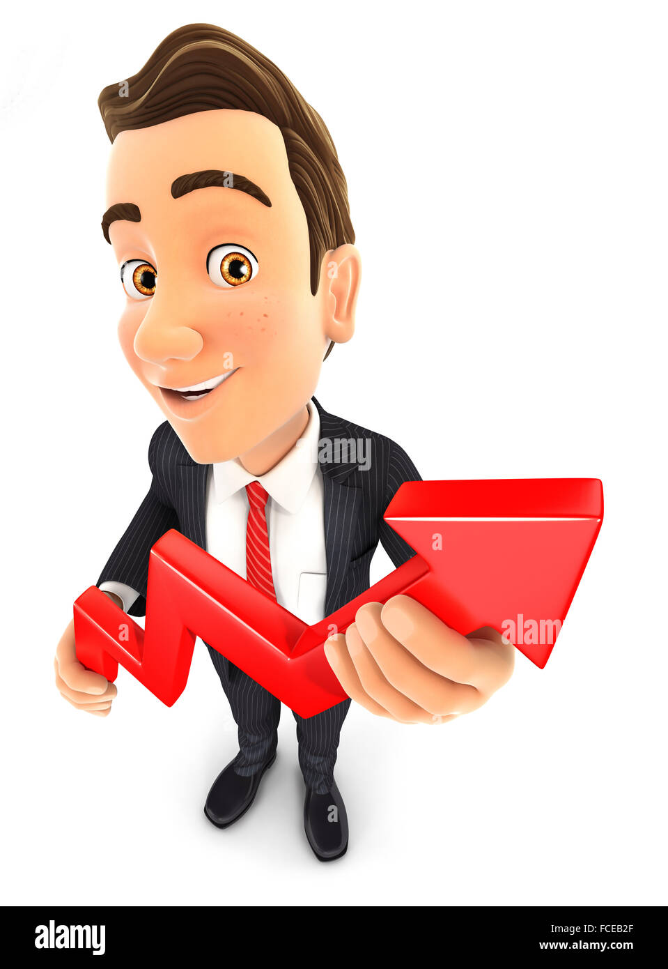 Red arrow 3d curve hi-res stock photography and images - Alamy