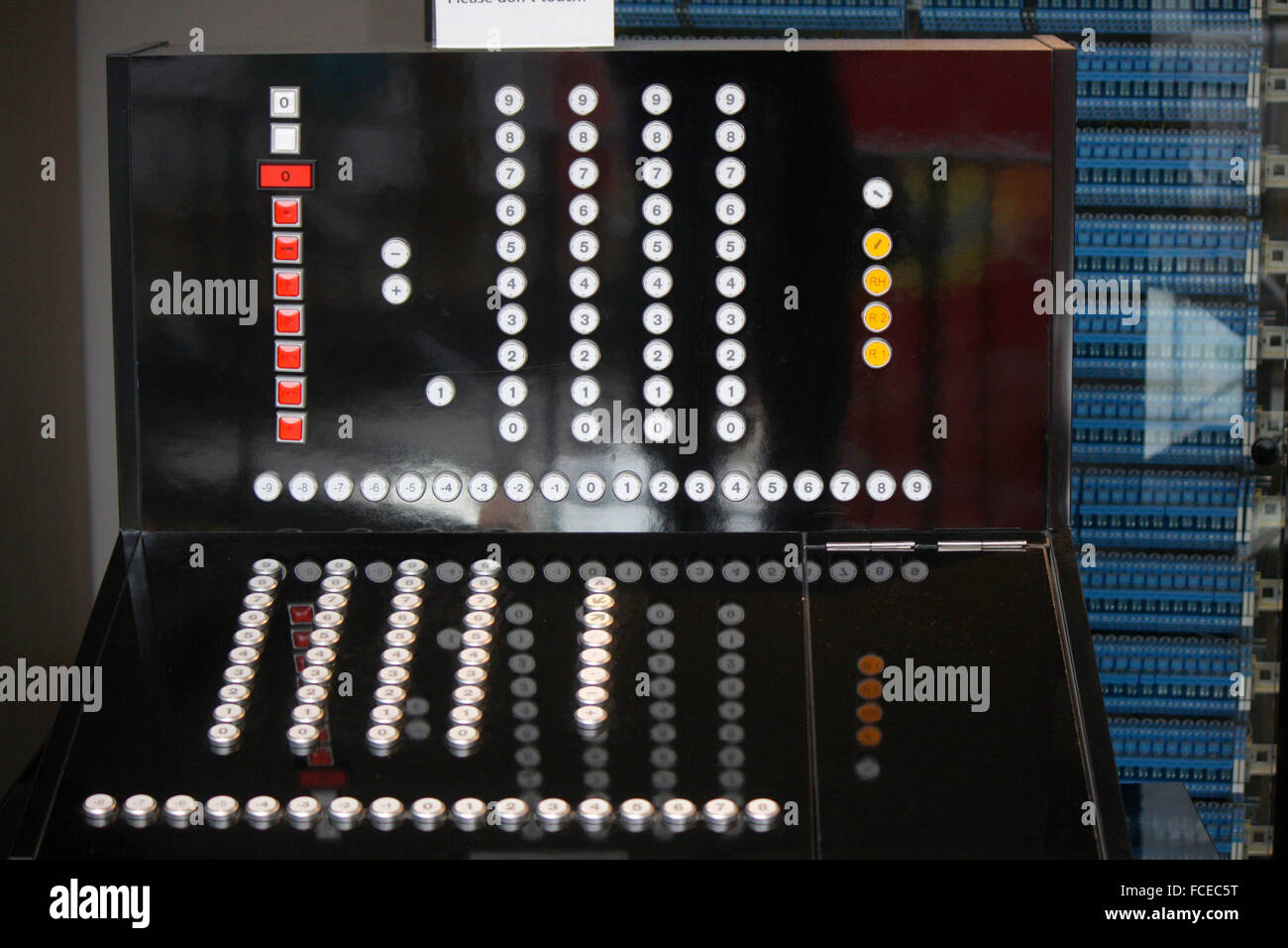 Steuereinheit des Z3 Computers von Konrad Zuse - Deutsches Technikmuseum, Berlin-Kreuzberg. Stock Photo