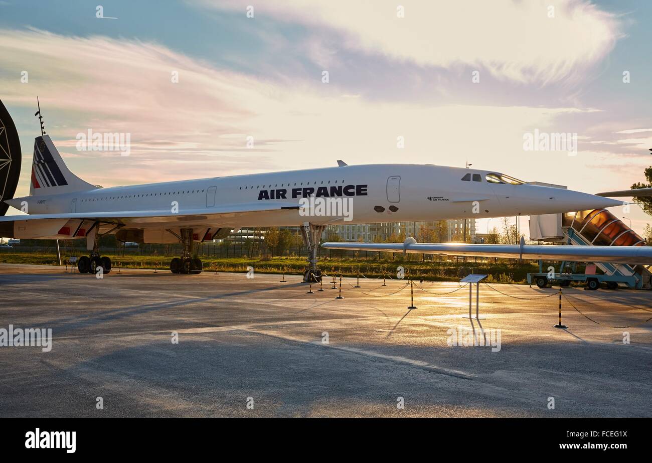 Concorde aircraft. Aeroscopia. Aeronautical Museum. Toulouse. Haute Garonne. France. Stock Photo