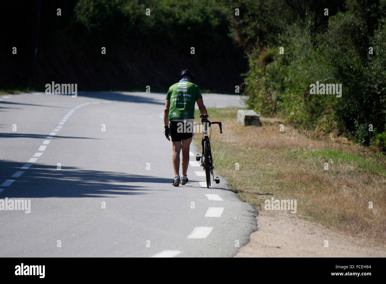 Impressionen - Etappe Adjaccio - Calvi kurz vor Cargese bei der 100. Tour de France, 1. Juli 2013, Cargese, Korsika, Frankreich. Stock Photo