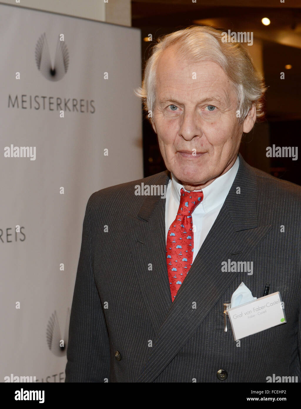 The chairman of stationary manufacturer Faber-Castell, Anton Wolfgang Count Faber  von Castell, arrives for a reception of the German association of luxury  producers 'Meisterkreis' at the Adlon hotel in Berlin, germany, 27