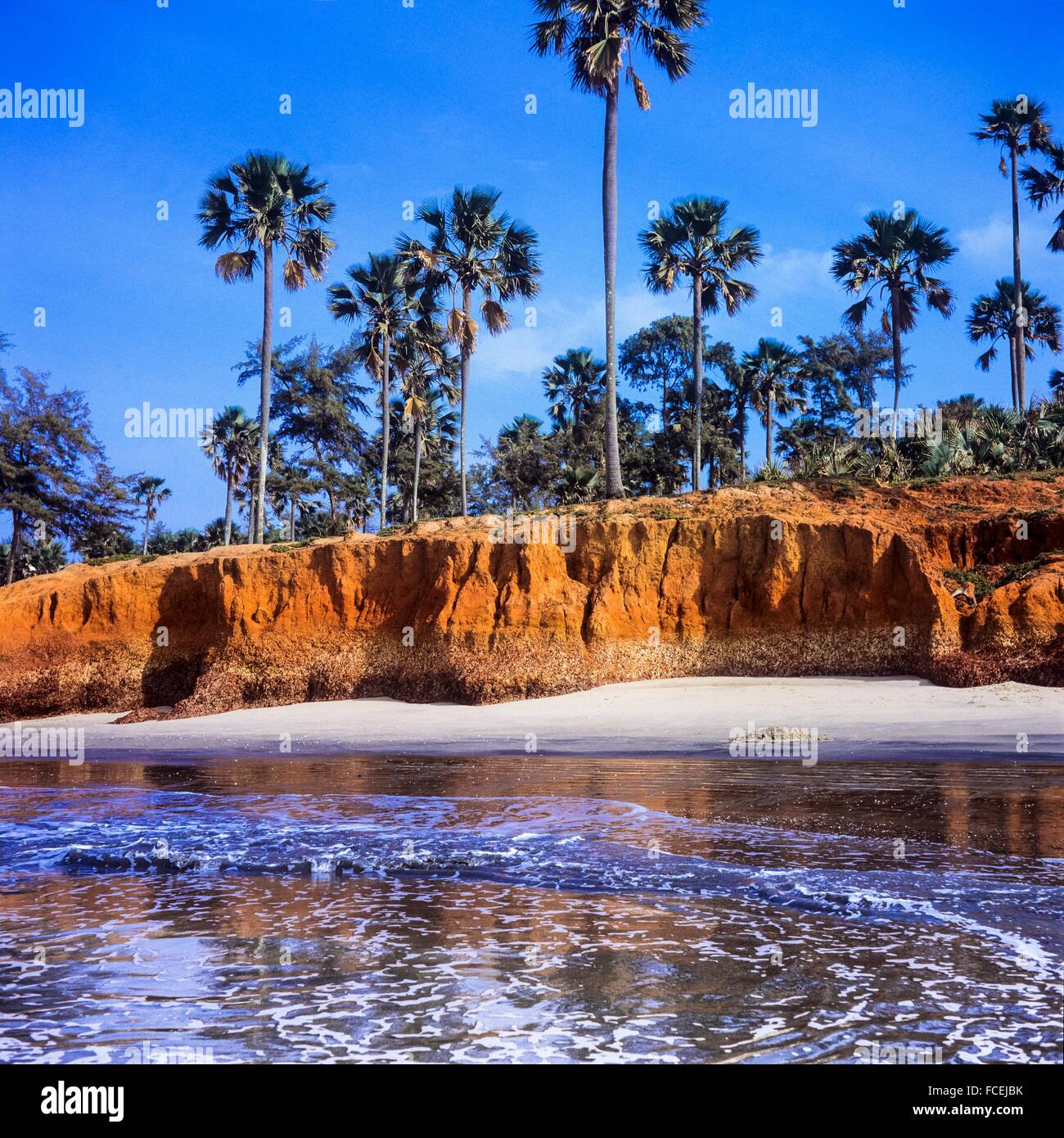 Laterite cliff, Fajara beach, Gambia, West Africa Stock Photo - Alamy
