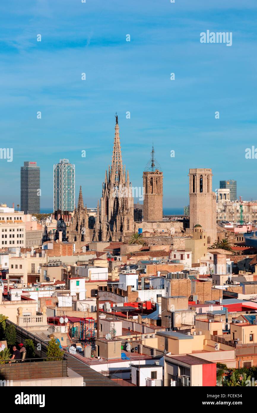 Barcelona overview. Barcelona, Spain Stock Photo - Alamy