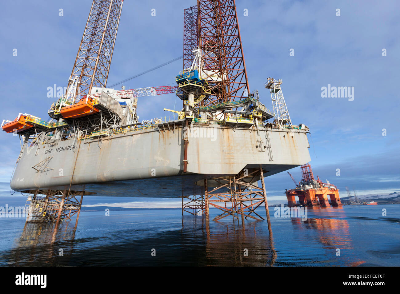 Oil rigs in the Cromarty Firth, Scotland Stock Photo - Alamy