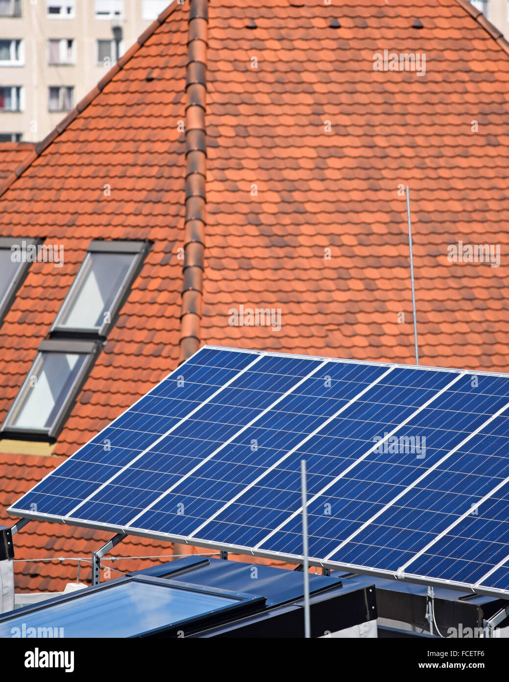 Solar panels on the roof Stock Photo Alamy