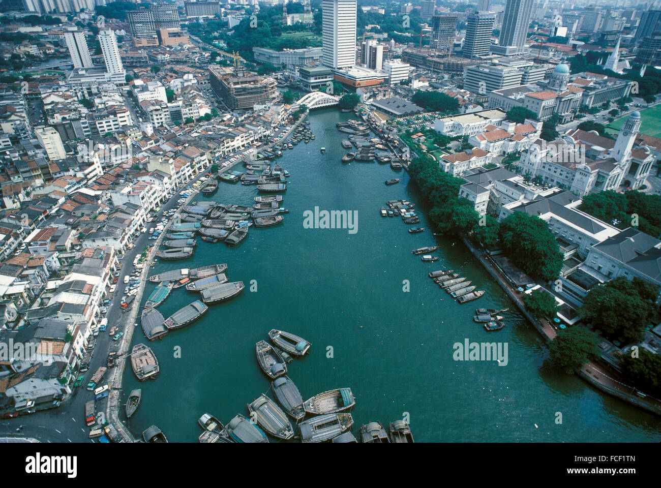 Old Singapore circa 1982 Stock Photo