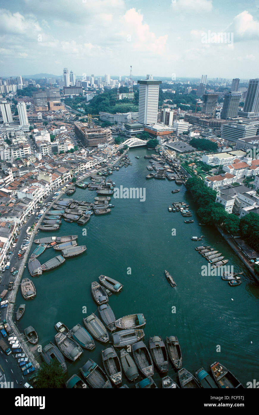 Old Singapore circa 1982 Stock Photo