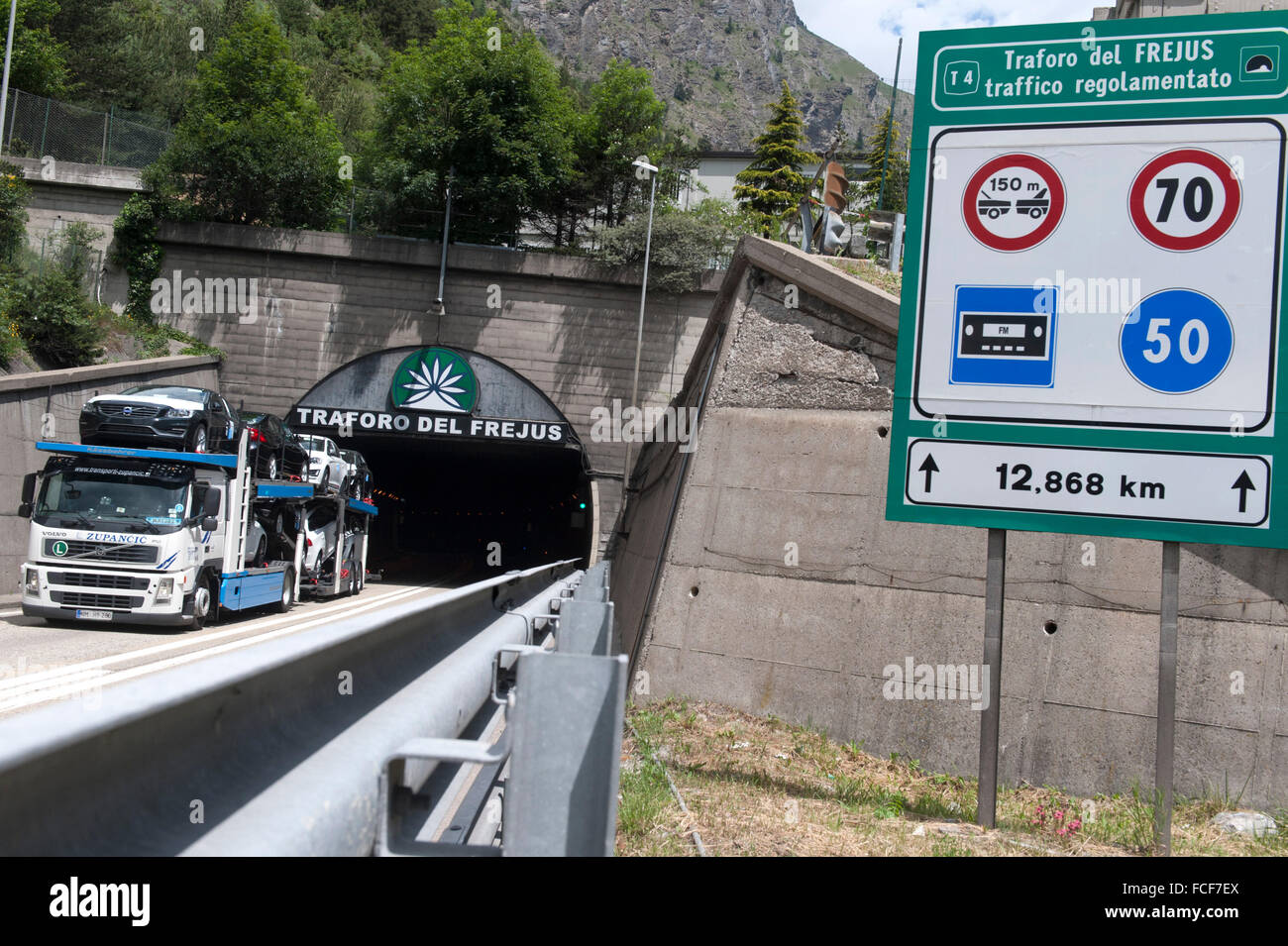 Fréjus Road Tunnel Stock Photo