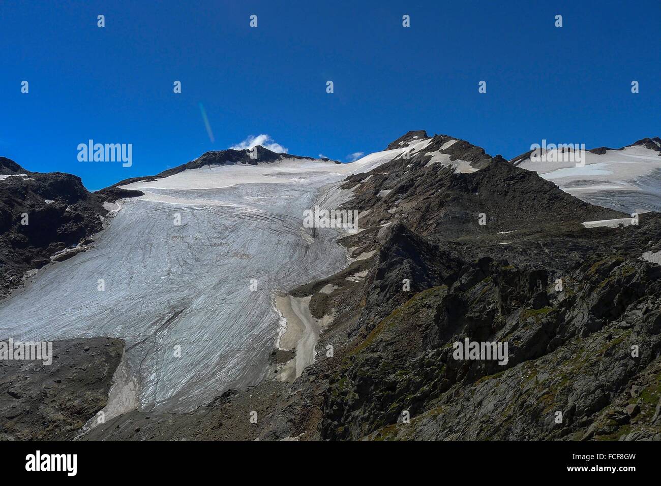 Vordere Rotspitze mountain hike view Venezia Summit - August 2015 Stock Photo