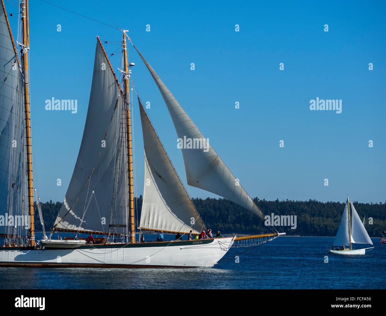 People traveling on boats at annual Wooden Boat Festival in Port