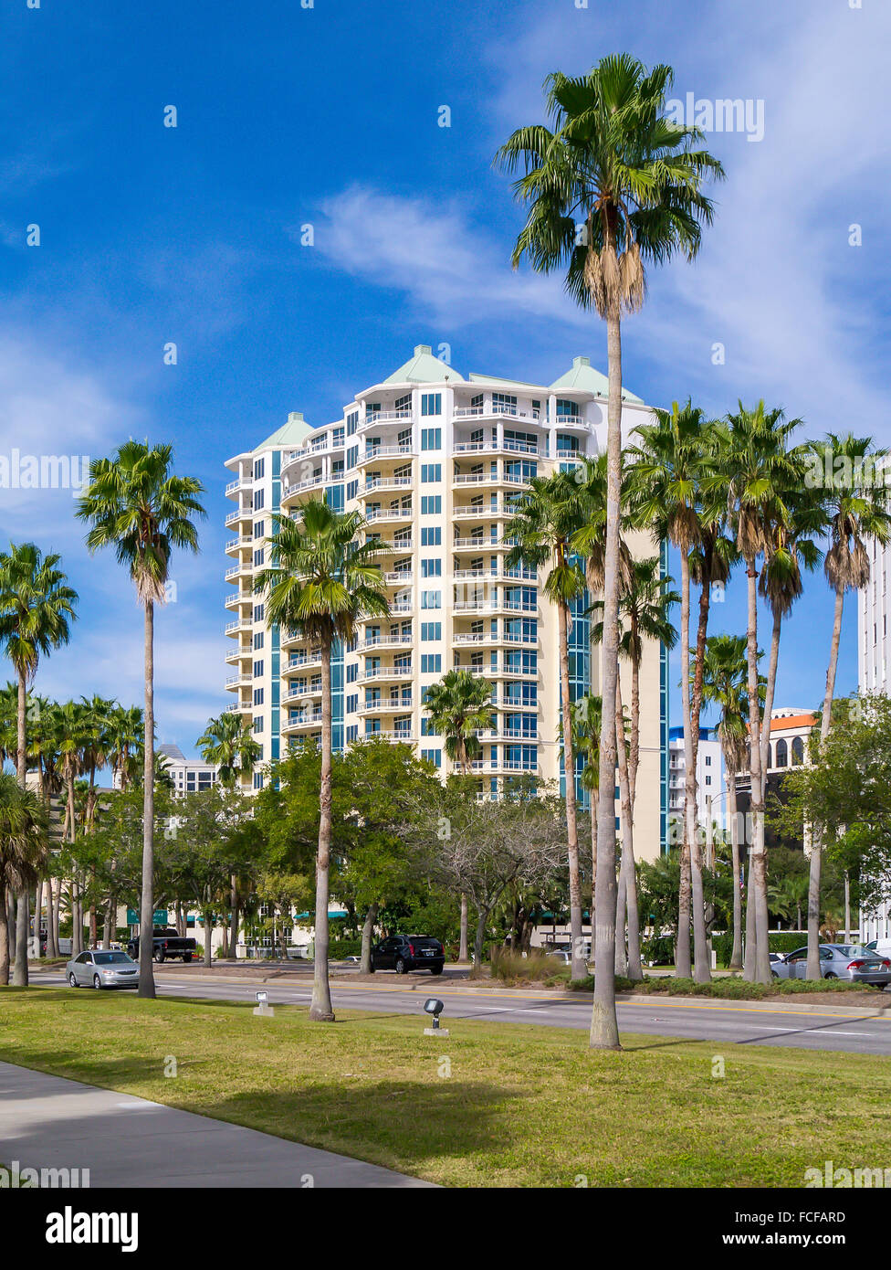 Building on waterfront in Sarasota FLorida Stock Photo Alamy