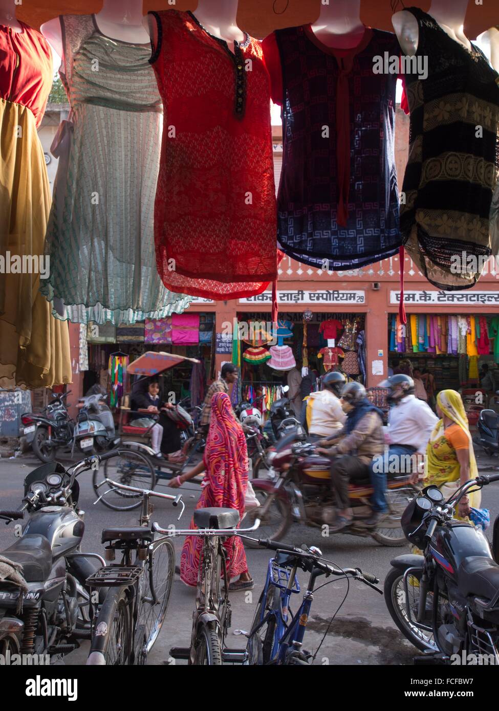 Entrance of clothing store in Jaipur, Rajasthan, India Stock Photo Alamy