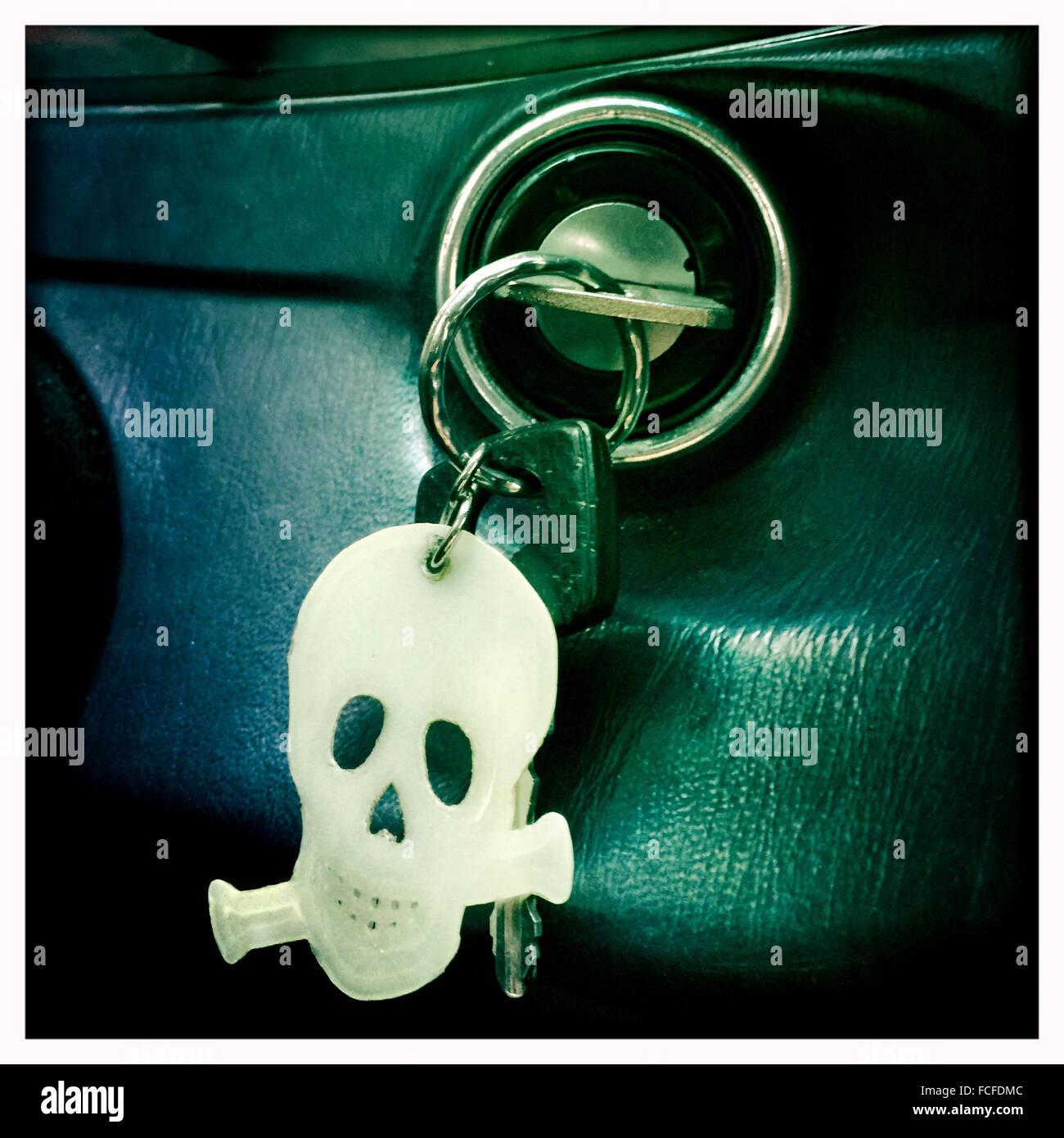 Skull keychain. Stock Photo