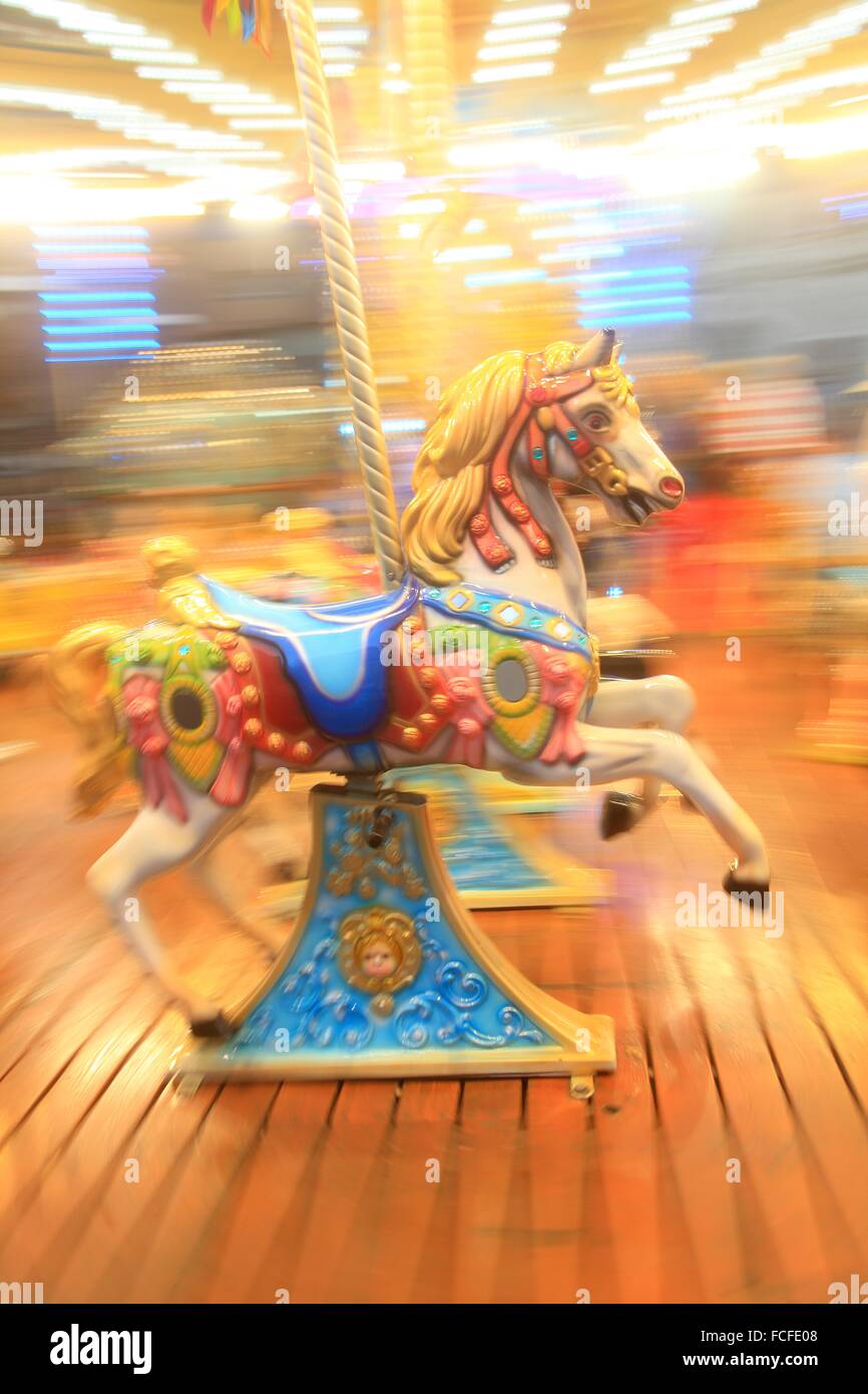 carousel horse in Zaragoza. Spain Stock Photo Alamy
