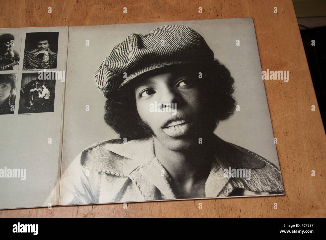 Gatefold interior of Sly and the Family Stone's sixth album Fresh Stock Photo