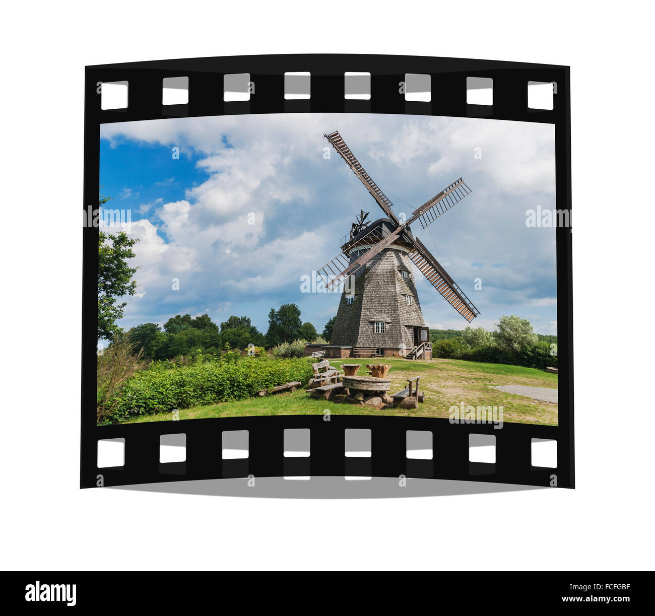 Dutch windmill from the 19th Century, Benz, Usedom Island, Vorpommern-Greifswald, Mecklenburg-Western Pomerania, Germany, Europe Stock Photo