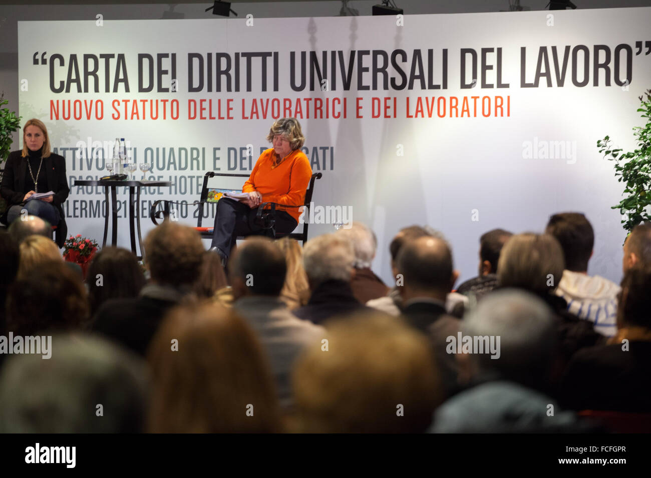 Secretary general of the italian labor union hi-res stock photography ...