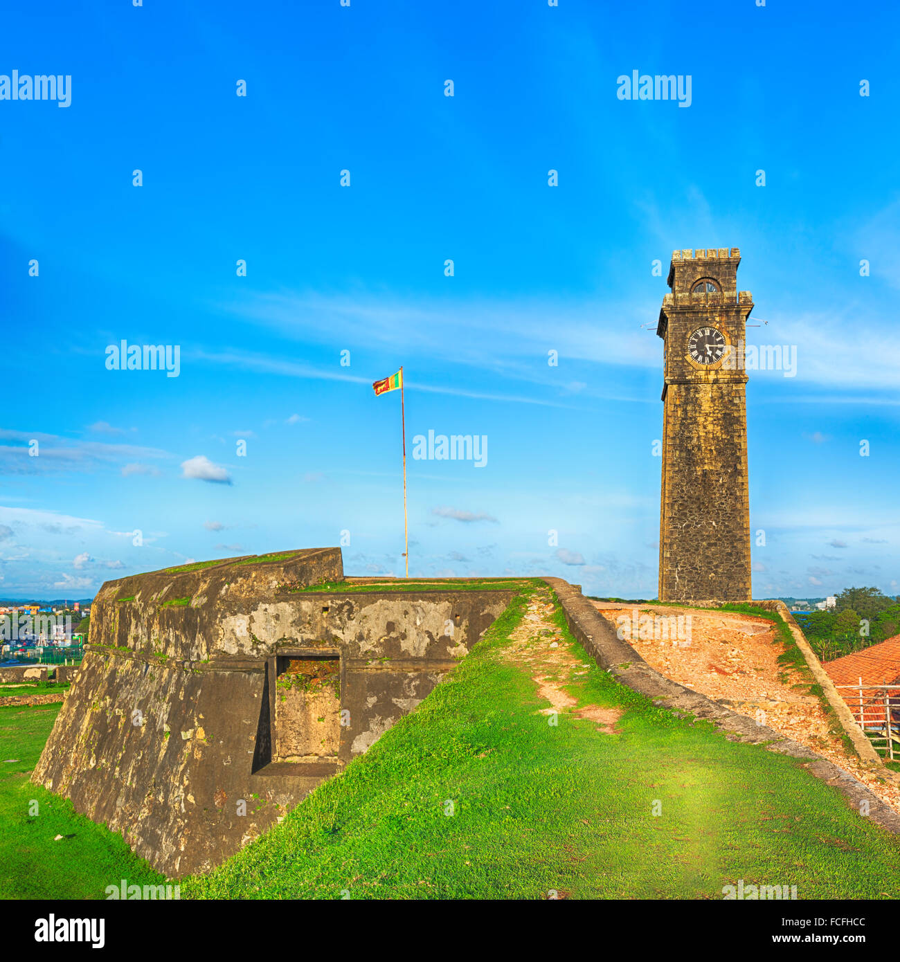 Anthonisz Memorial Clock Tower in Galle, Sri Lanka Stock Photo