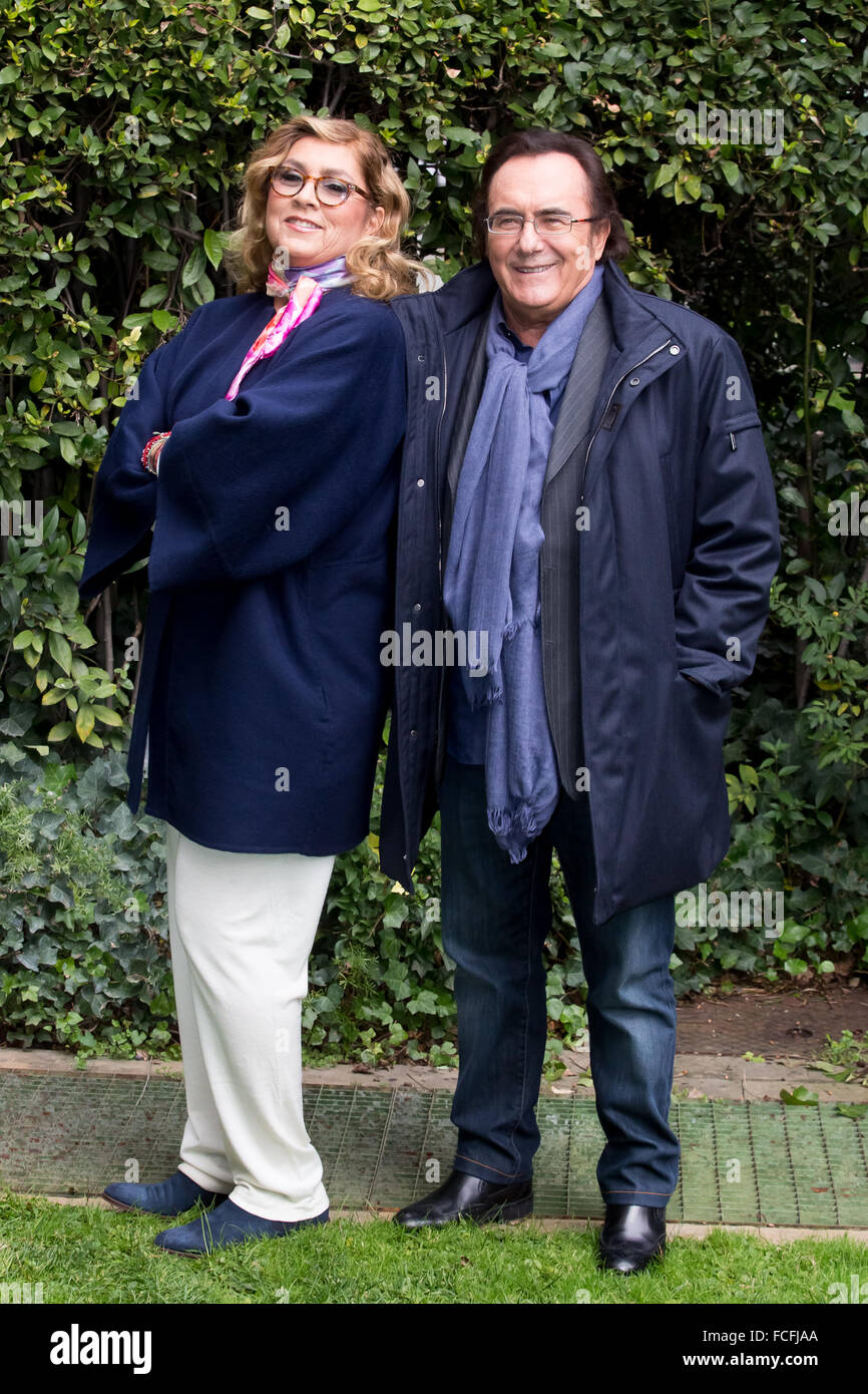 Rome, Italy. 20th Jan, 2016. Albano and Romina Power back together in a  program of RAI