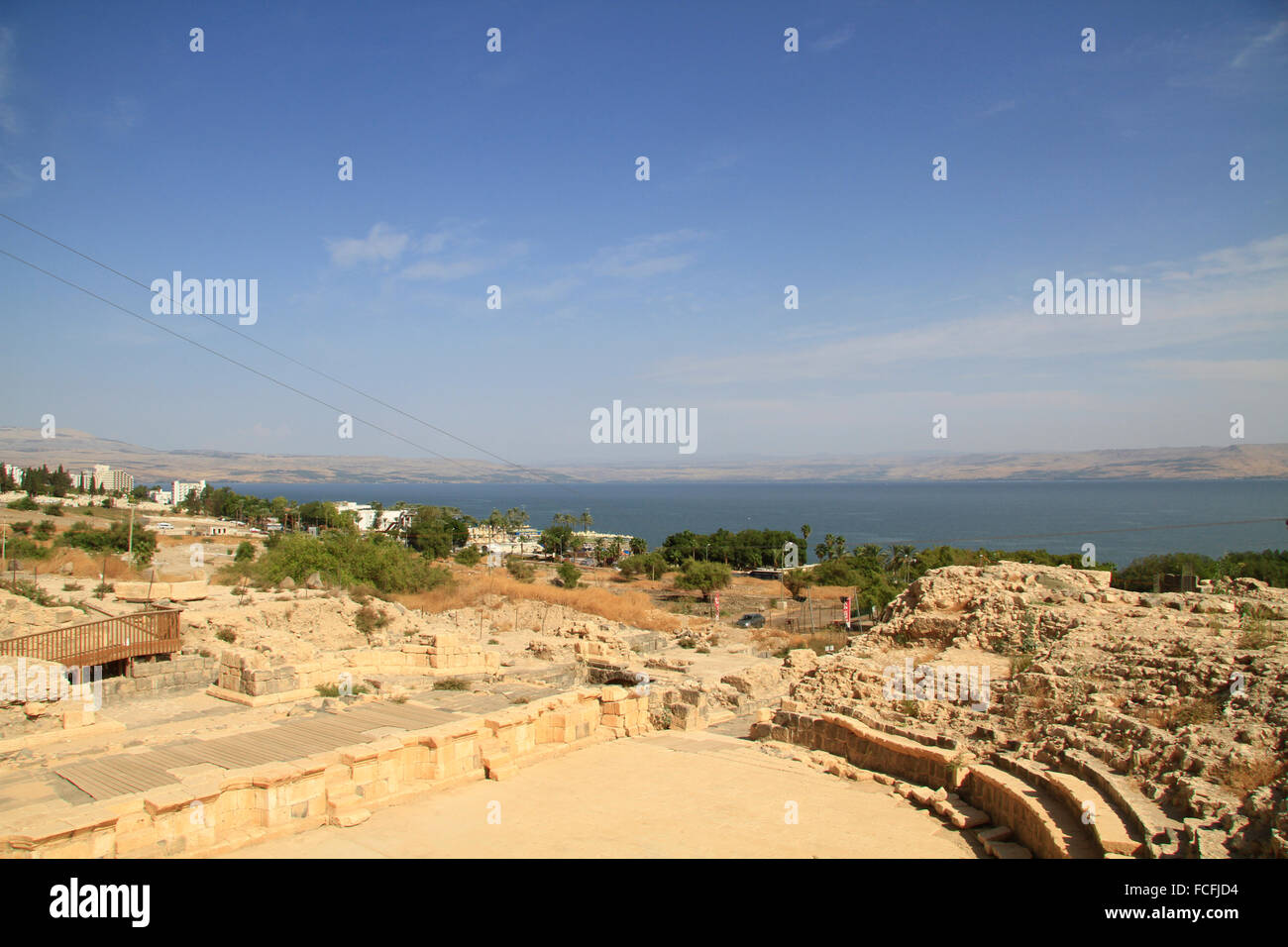 Israel, Sea of Galilee, ruins of the Roman city in Tiberias, the theater Stock Photo