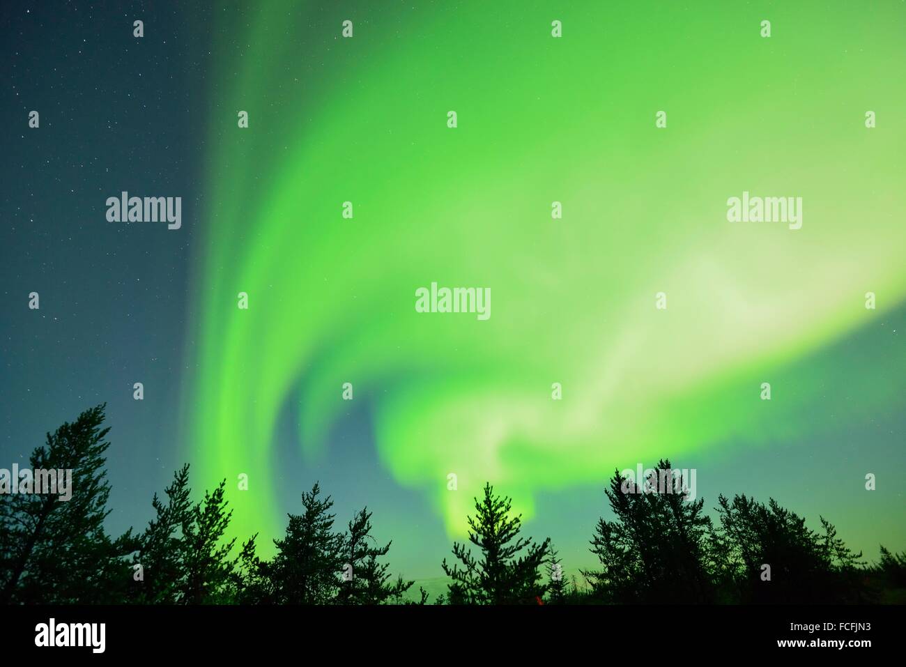 Aurora borealis, Enterprise, Northwest Territories, Canada. Stock Photo