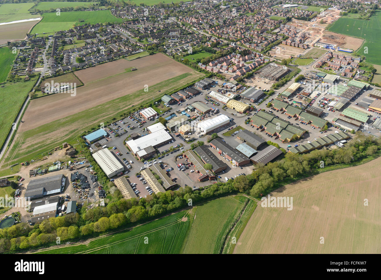 An aerial view of BidfordonAvon Industrial Estate Stock Photo Alamy