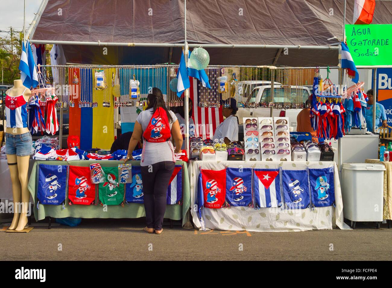 Souvenirs Stand. Calle Ocho Open House. Miami. Florida. USA'Carnival of