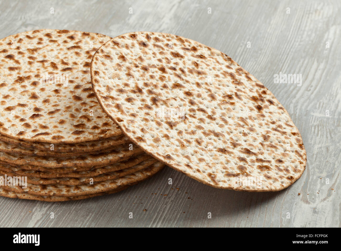 Pile of fresh whole wheat matzah close up Stock Photo Alamy