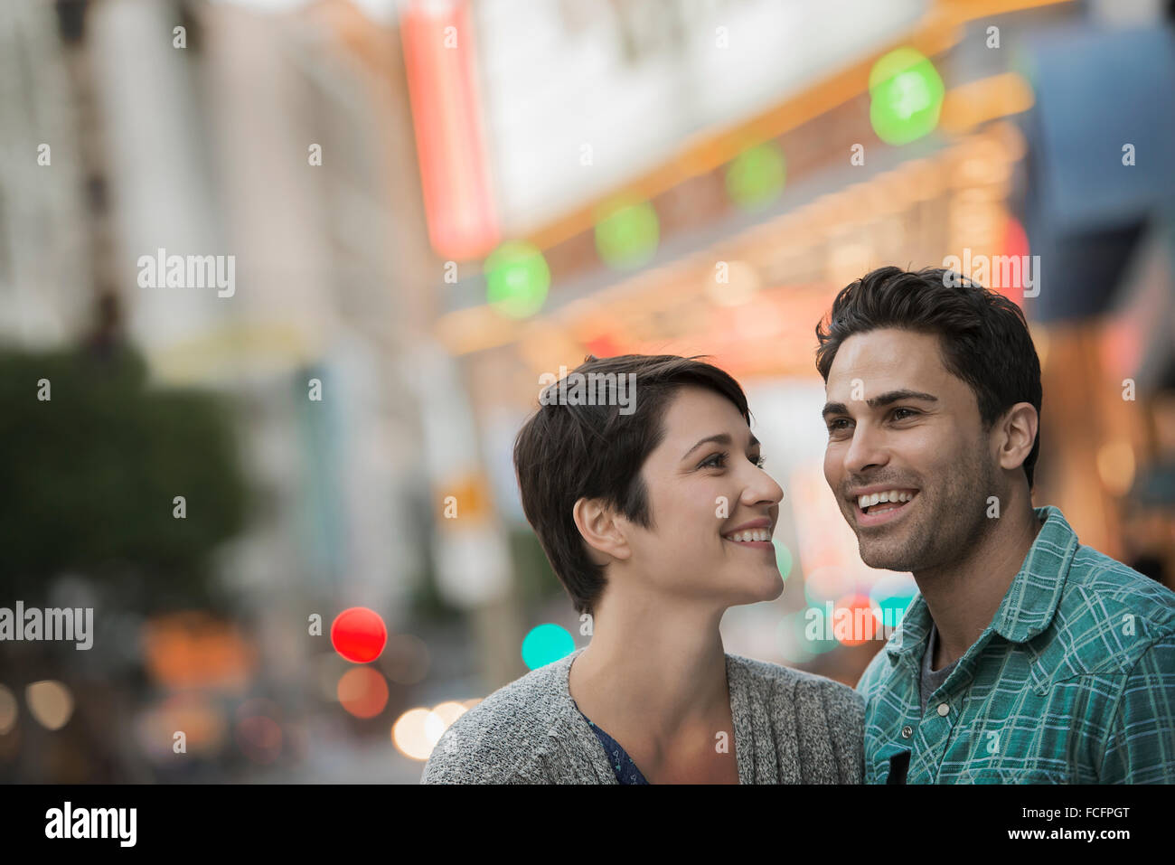 Woman man on street hi-res stock photography and images - Alamy