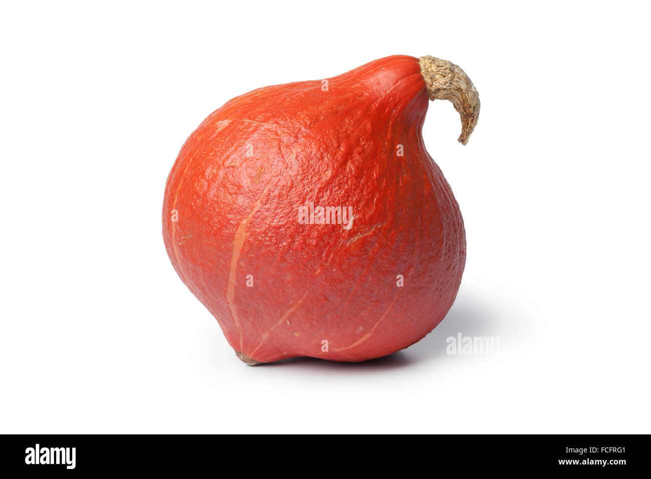 Fresh whole hokkaido pumpkin on white background Stock Photo