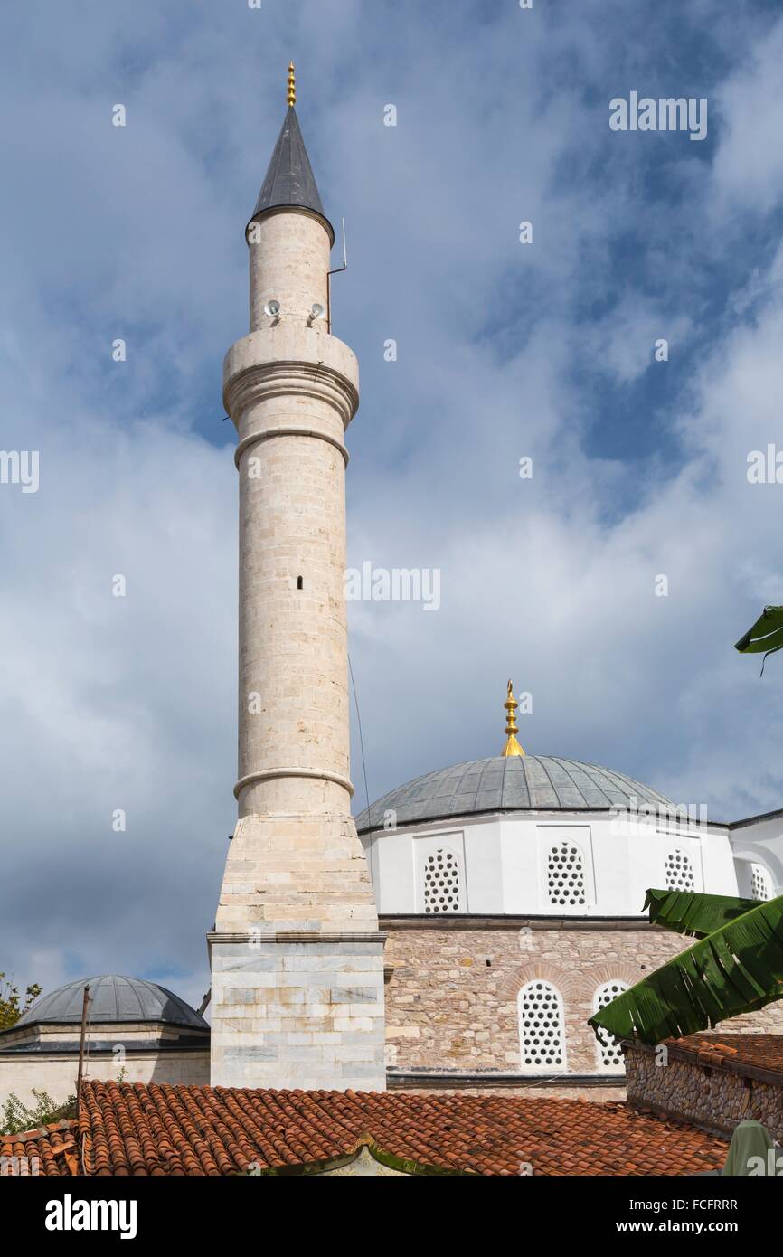 A mosque minaret in Kusadasi, Turkey, Eurasia. Stock Photo