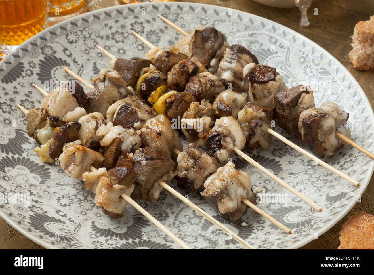 Traditional baked Moroccan boulfaf for Eid Al-Adha Stock Photo