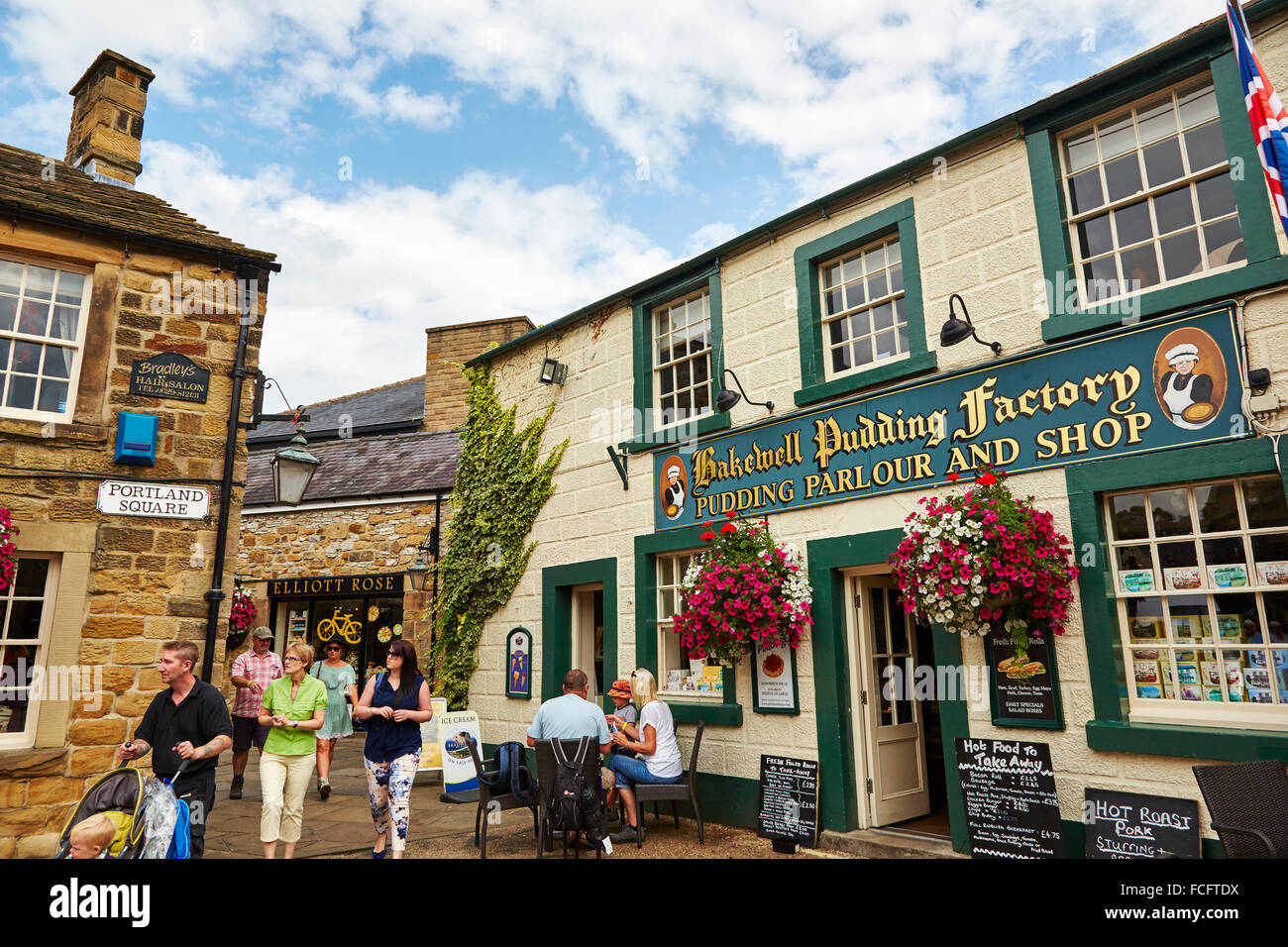 Bakewell pudding shop in Bakewell, Derbyshire, England, UK. Stock Photo