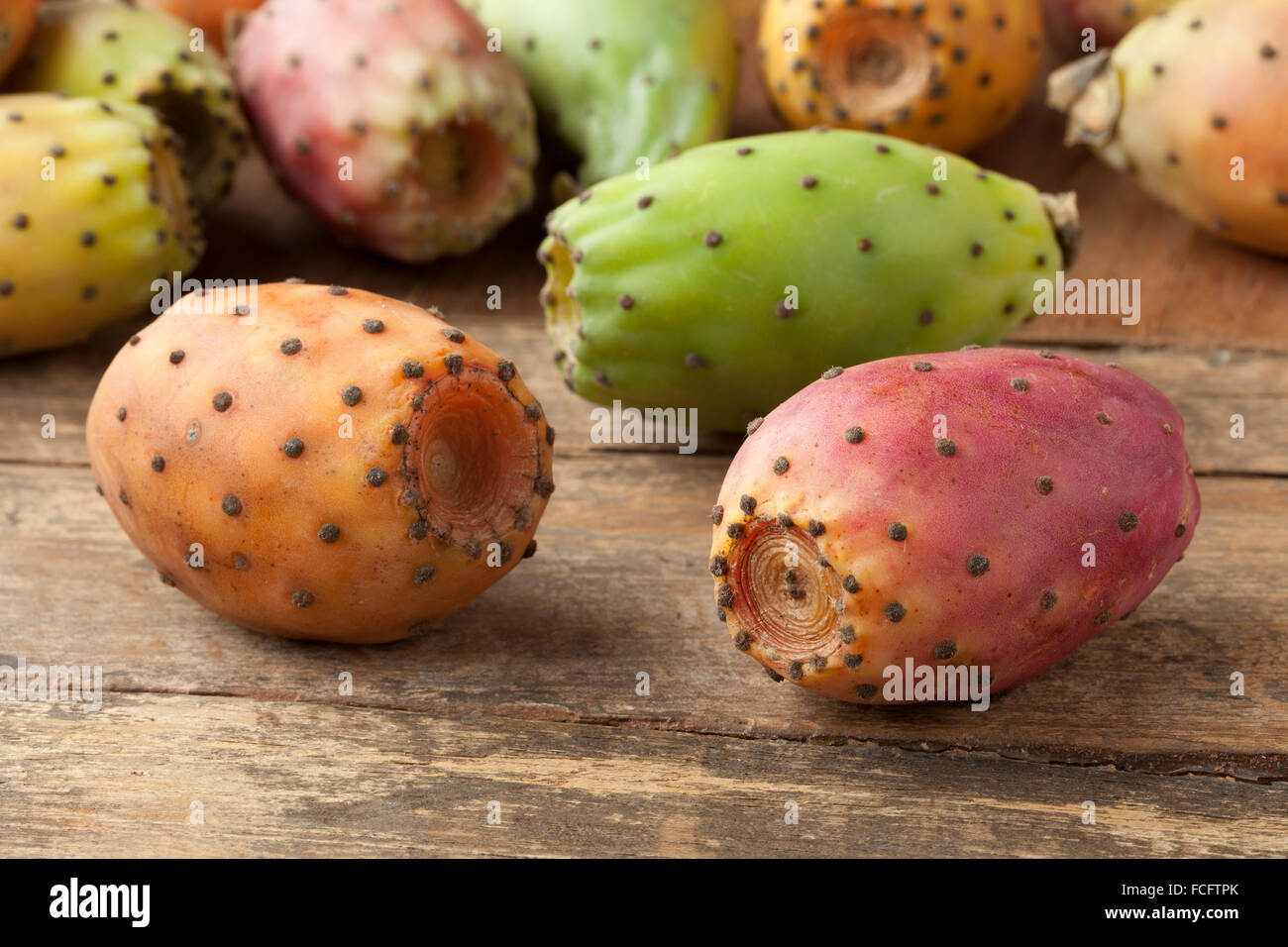 Fresh ripe whole Prickly Pears Stock Photo