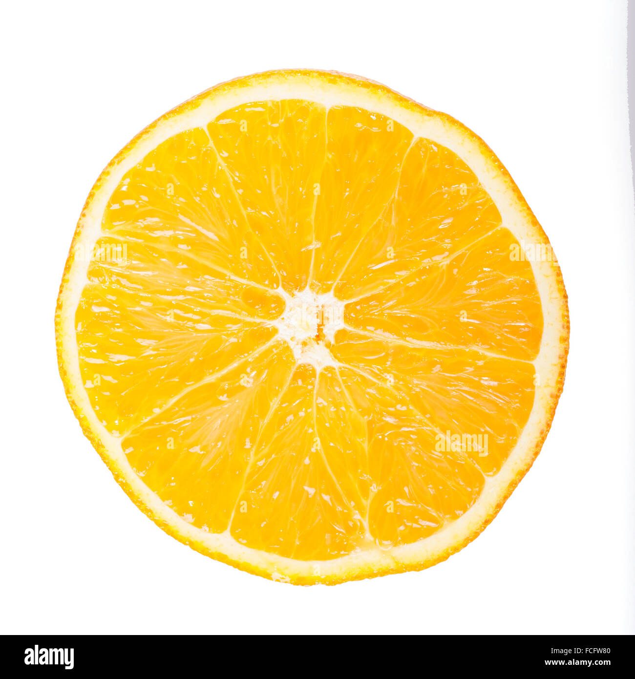 slice of orange isolated on white background Stock Photo - Alamy